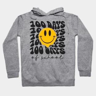 100 days of school Retro Smiley Face Hoodie